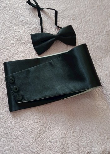 Klasik Siyah Gotik Erkek Papyon kemer sıfır kullanilmadi - Görsel 7