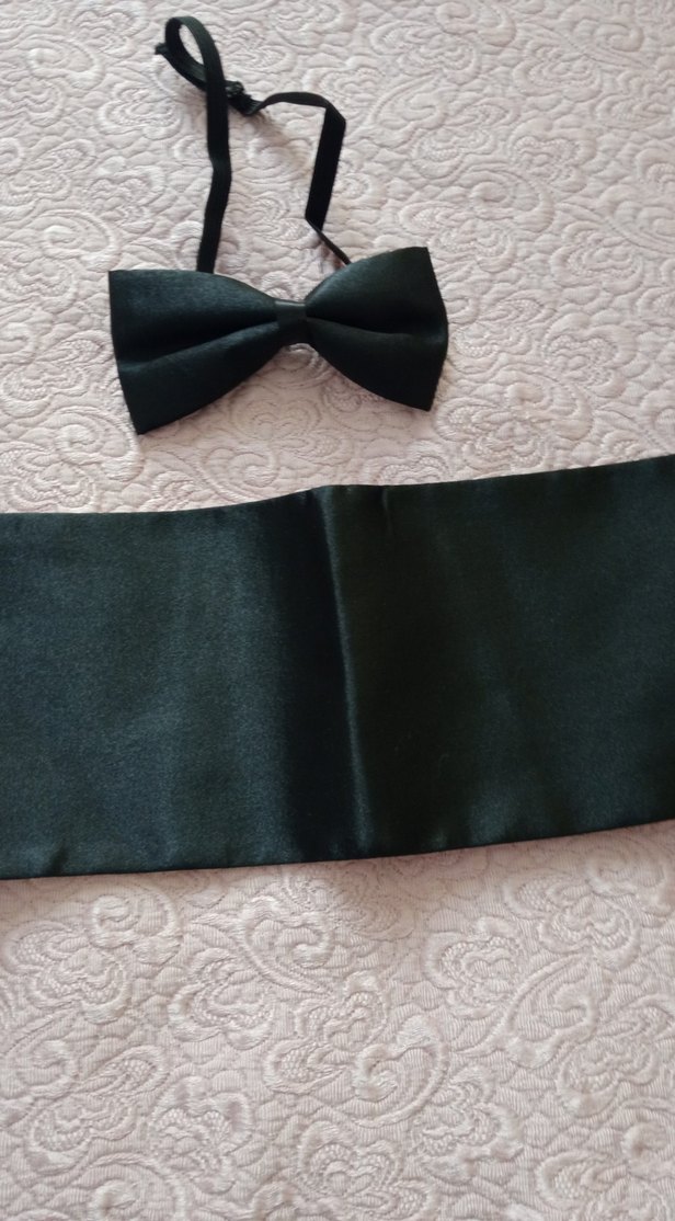 Klasik Siyah Gotik Erkek Papyon kemer sıfır kullanilmadi - Görsel 2