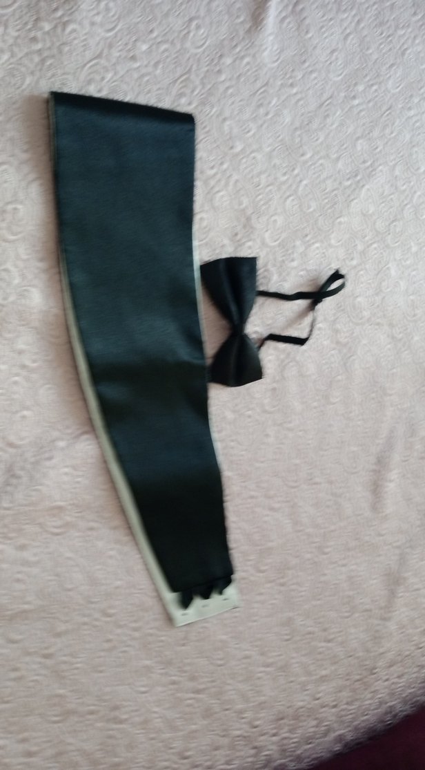 Klasik Siyah Gotik Erkek Papyon kemer sıfır kullanilmadi - Görsel 5