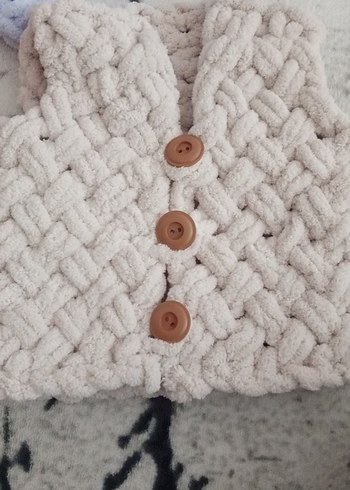 Kız Çocuk Örgü Bohem Yelek - Görsel 2