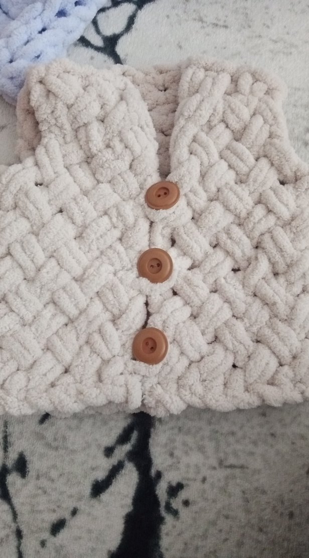 Kız Çocuk Örgü Bohem Yelek - Görsel 2