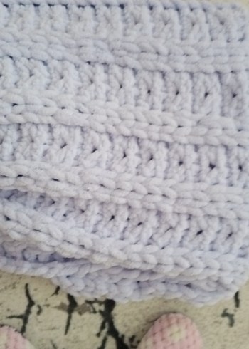 lila  Örgü Bebek Battaniyesi - Görsel 7