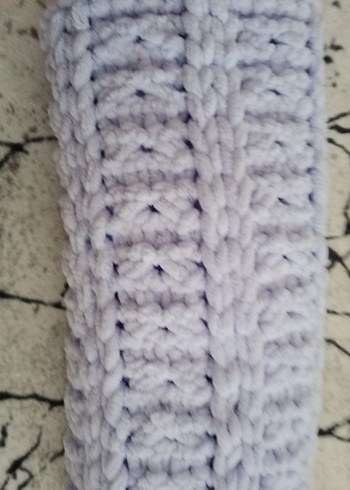 lila  Örgü Bebek Battaniyesi - Görsel 9