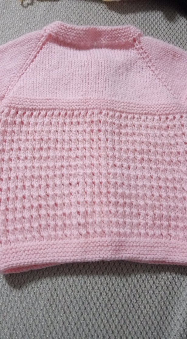 Kız Çocuk Pembe Kısa Kollu Örgü Hırka - Görsel 4