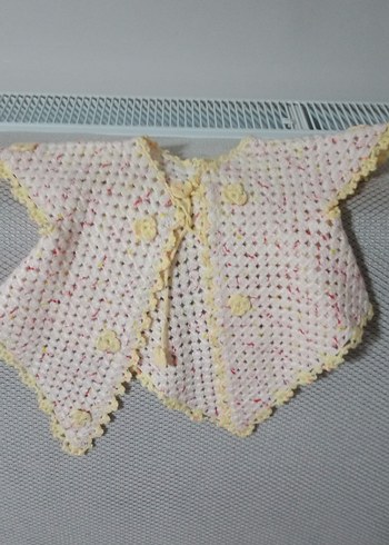 Nakışlı, Bohem Tarzı Kız Çocuk Triko Hırka - Görsel 4