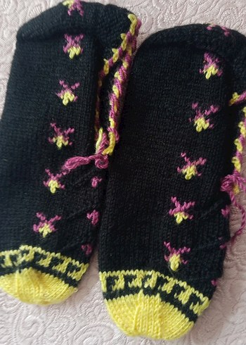 Nakışlı Çok Renkli Kız Çorabı - Görsel 2