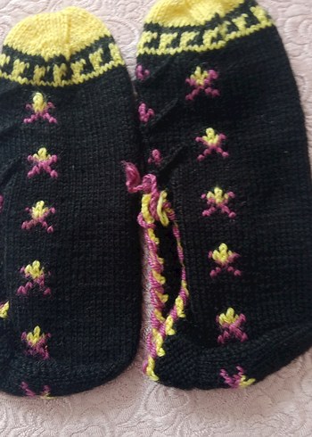 Nakışlı Çok Renkli Kız Çorabı - Görsel 4