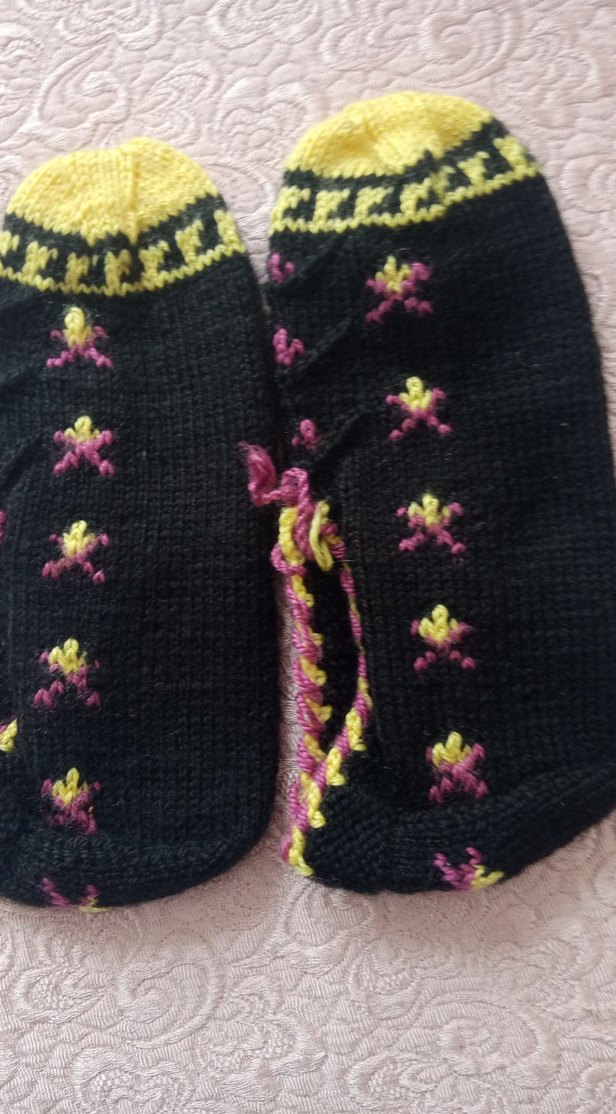 Nakışlı Çok Renkli Kız Çorabı - Görsel 4