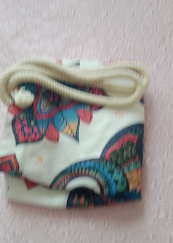 Renkli Bohem Baykuş Desenli Plaj Çantası - Görsel 6