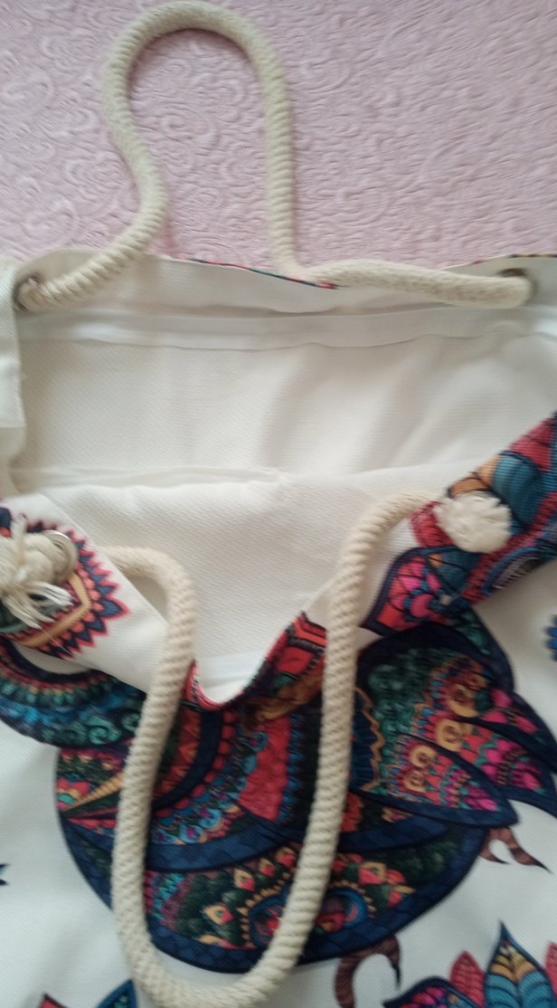 Renkli Bohem Baykuş Desenli Plaj Çantası - Görsel 3