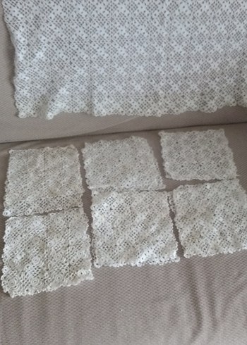 El Yapımı Dantel Masa Örtüsü ve Peçeteler - Görsel 4