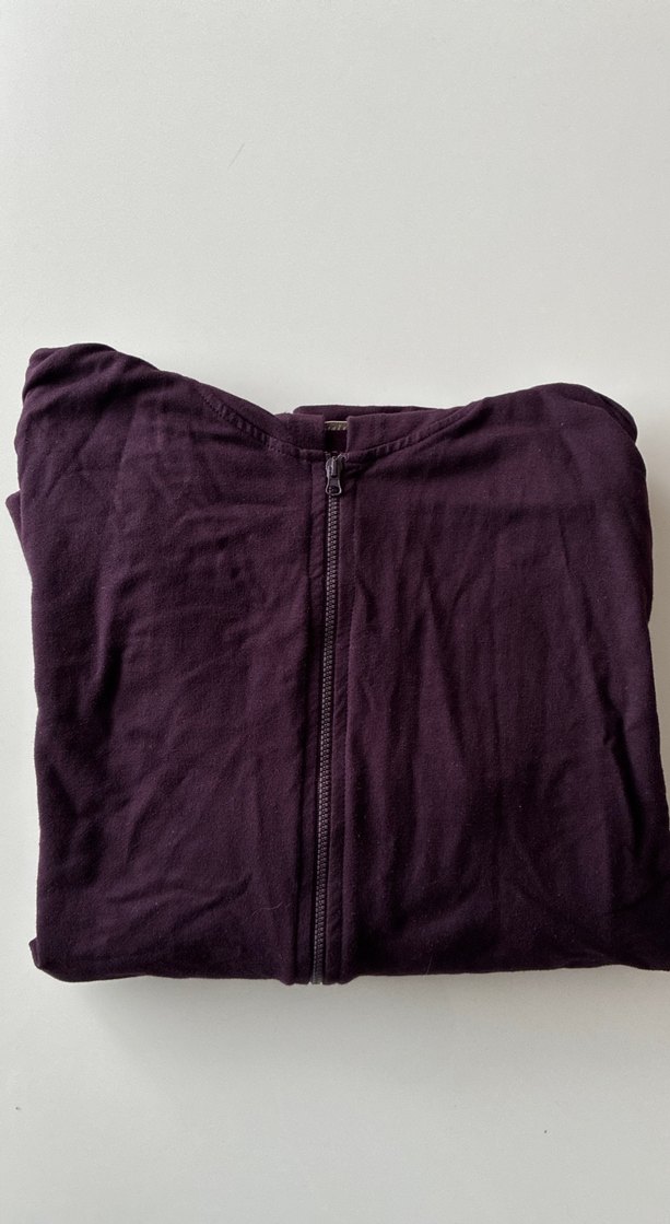 Mor Kapüşonlu Fermuarlı Kadın giyimi - Görsel 5