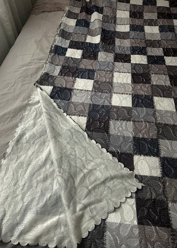 Gri Ekose Desenli koltuk Örtüsü - Görsel 2