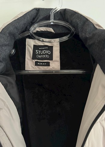 Bej renk Fermuarlı Erkek Midi Mont - Görsel 4