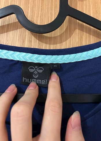 Hummel Mavi Hummel Baskılı Kısa Kollu Tişört