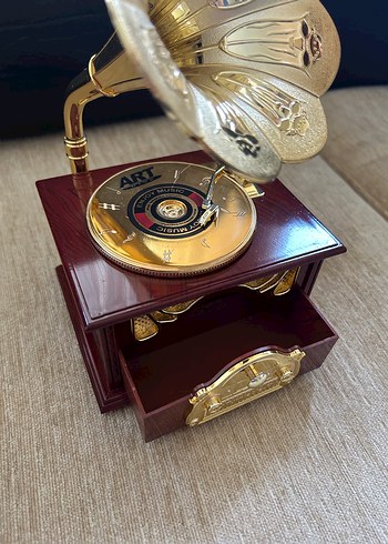Beden kahverengi Renk Gramofon Müzik kutusu