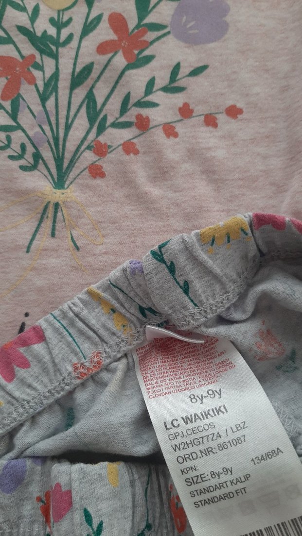 #lcw kız çocuk  Uzun Kollu Pijama Takımı. - Görsel 3