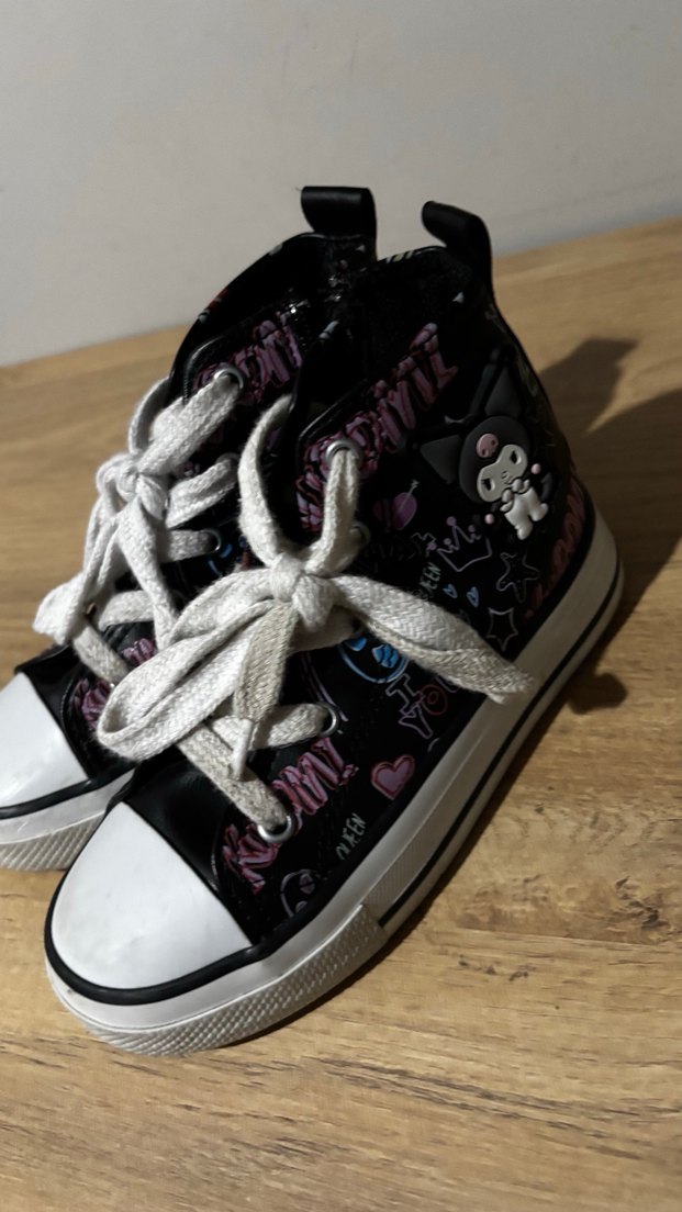 Kız Çocuk Siyah Bağcıklı Sneaker - Görsel 2