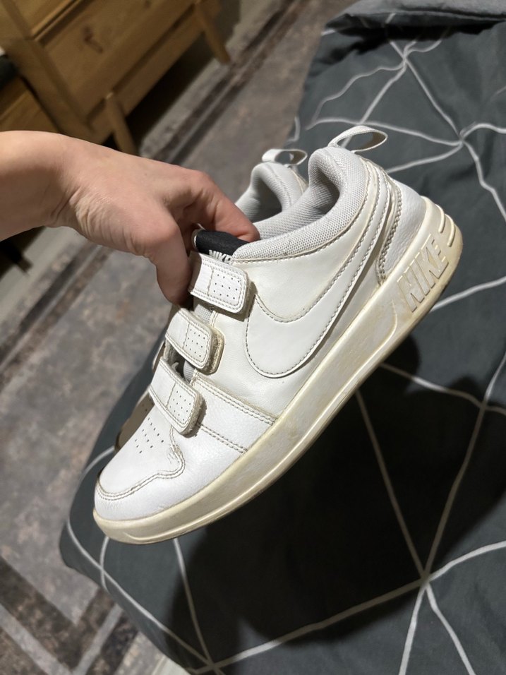 Beyaz kadın nike Spor Ayakkabı Velcro - Görsel 3