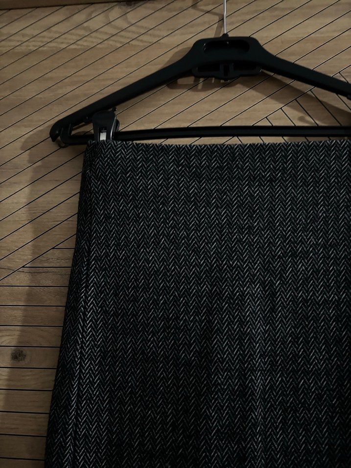 Gri Midi Triko Kadın Kalem Etek - Görsel 2