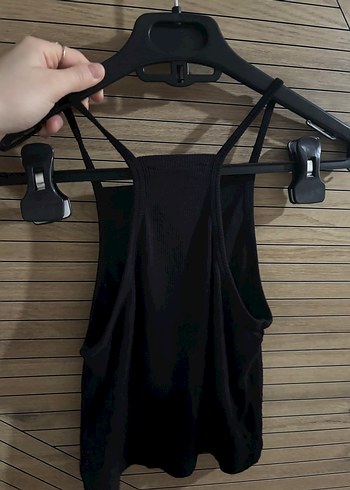 Siyah İnce Askılı Mini Atlet - Görsel 3