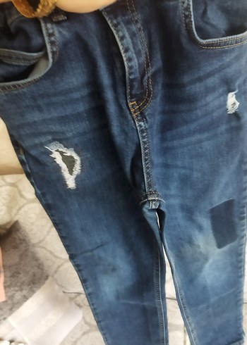 Erkek Çocuk Parçalı Bol Kesim Kot Pantolon - Görsel 3