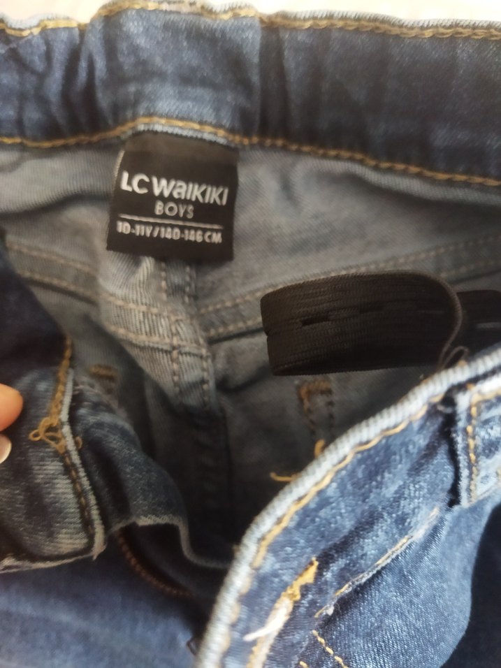 Erkek Çocuk Parçalı Bol Kesim Kot Pantolon - Görsel 2