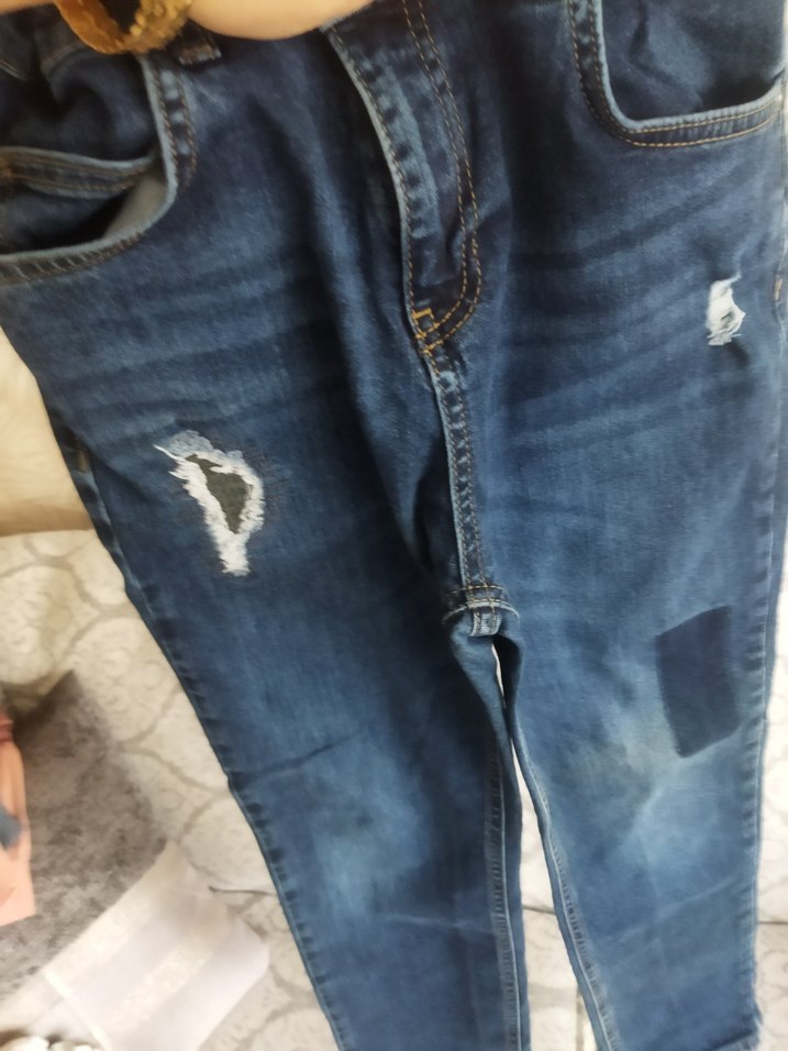 Erkek Çocuk Parçalı Bol Kesim Kot Pantolon - Görsel 3