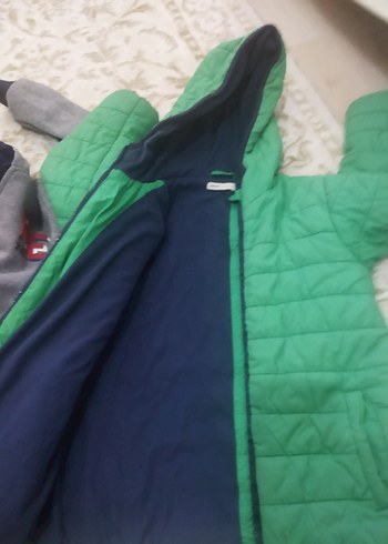 Gri Kapüşonlu Fermuarlı Erkek Çocuk Ceketi - Görsel 5