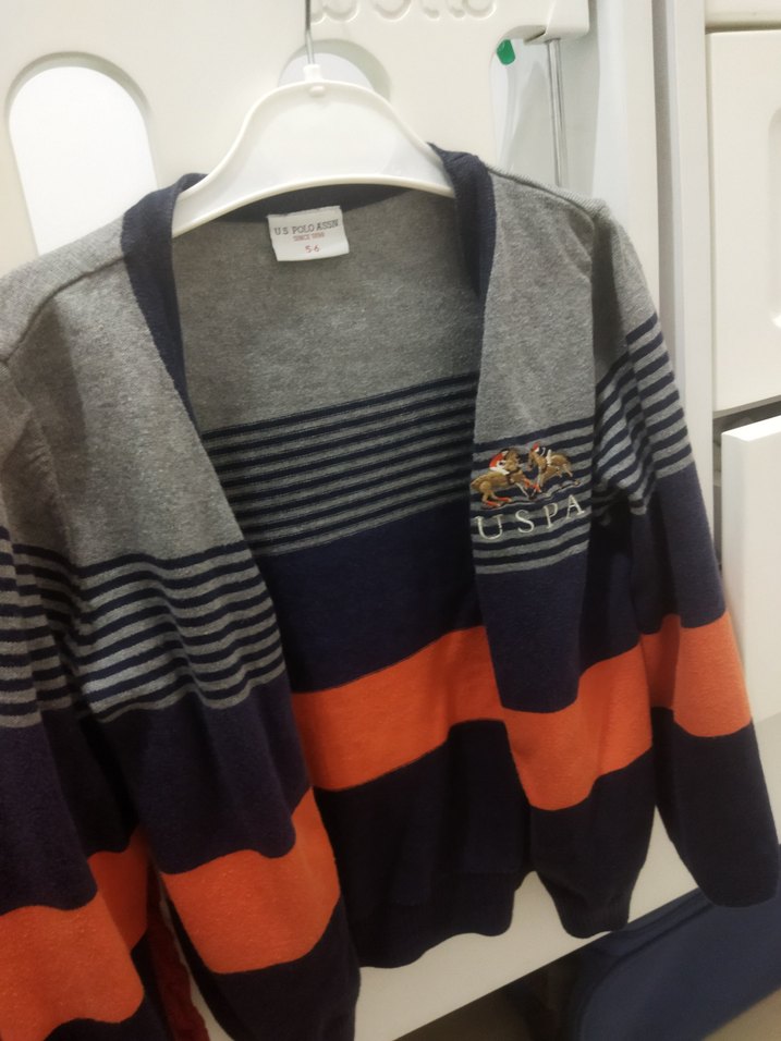 Kızıl Örgü Yün Uzun Kollu Salaş Kazak - Görsel 5