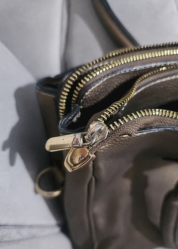 Kemer Tokalı Kahverengi Deri Kadın Çanta - Görsel 3