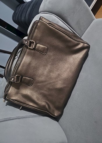 Kemer Tokalı Kahverengi Deri Kadın Çanta - Görsel 2