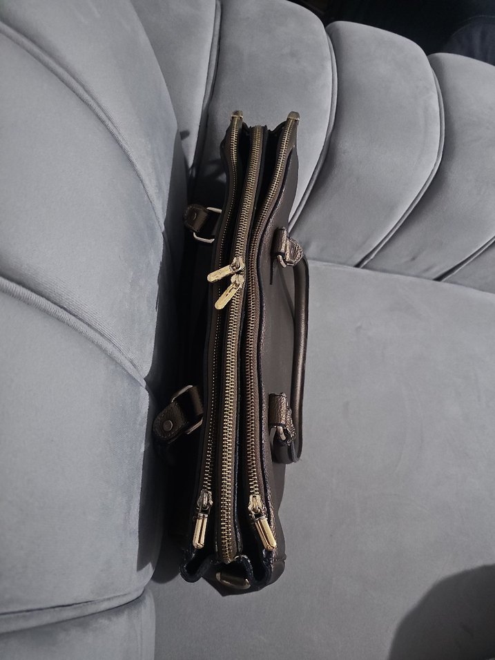 Kemer Tokalı Kahverengi Deri Kadın Çanta - Görsel 5