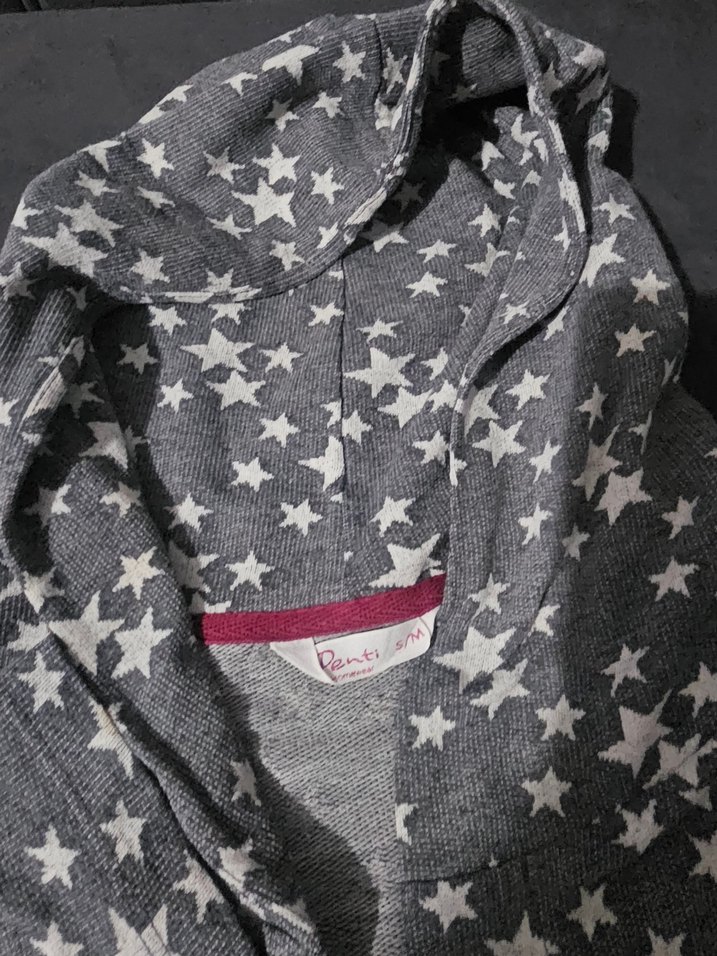 Gri Uzun Kollu Kapüşonlu Kadın Sabahlık - Görsel 2