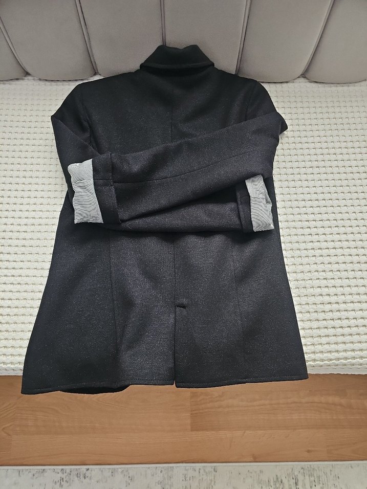 Gri Kadın Denim Blazer Ceket - Görsel 3