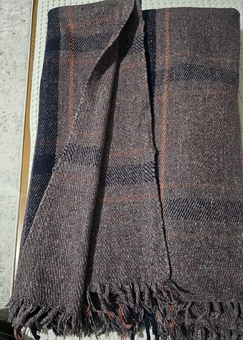 Kahverengi ve Gri Ekose Desenli Battaniye - Görsel 2