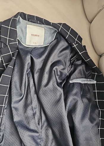 Kadın Gri Kareli Midi Ceket - Görsel 2