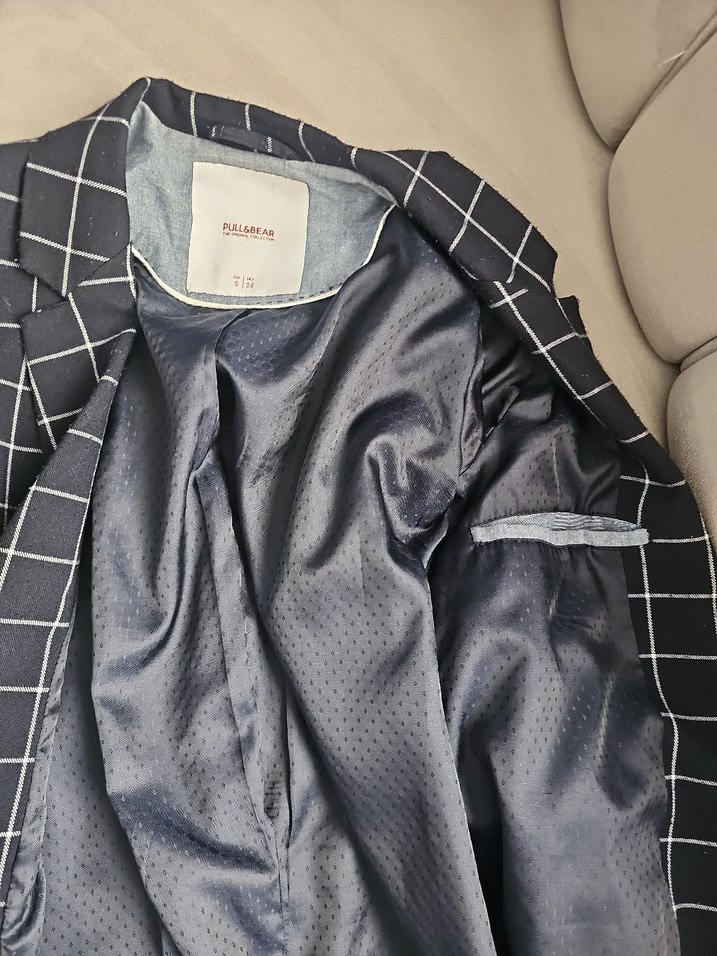 Kadın Gri Kareli Midi Ceket - Görsel 2