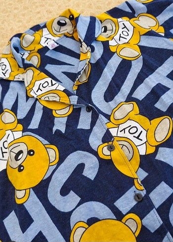 Renkli Ayıcık Desenli Kadin Pijama Takımı - Görsel 3