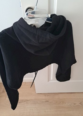 Siyah Oversize Kadın Sweatshirt - Görsel 3