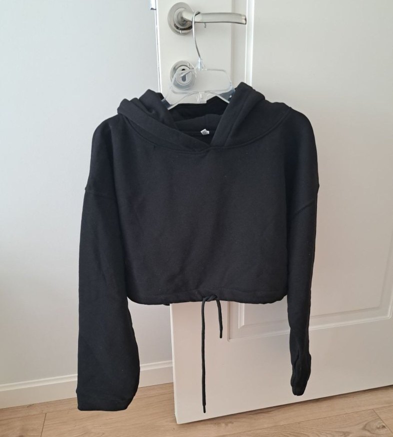 Siyah Oversize Kadın Sweatshirt - Görsel 2