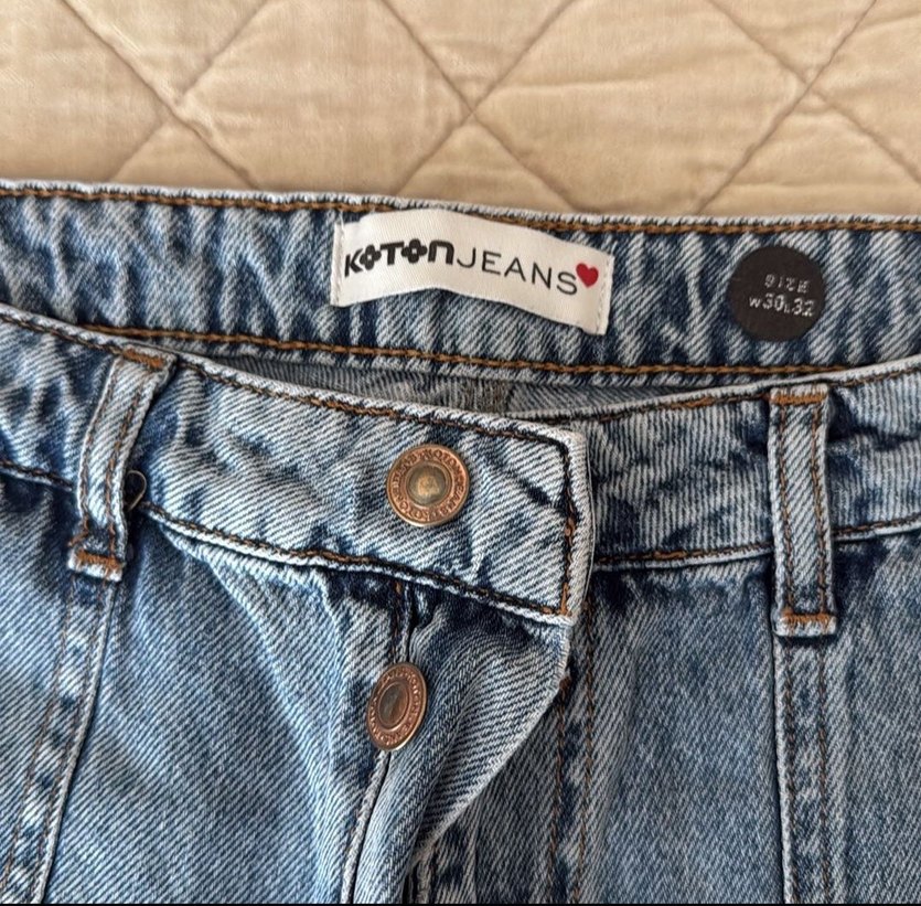 Mavi Rahat Kesim Kadın Denim Pantolon - Görsel 5