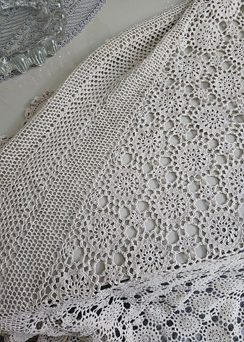 Bohem Tarzı El Yapımı Dantel Örtü - Görsel 2