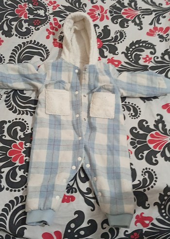 Düğmeli Kapüşonlu Bebek Tulumu - Görsel 2