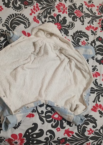 Düğmeli Kapüşonlu Bebek Tulumu - Görsel 4