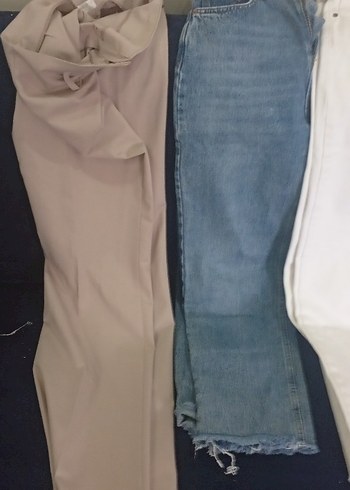 Bej Kadın Kumaş Pantolon Midi Boy. - Görsel 5