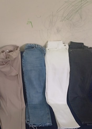 Bej Kadın Kumaş Pantolon Midi Boy. - Görsel 3