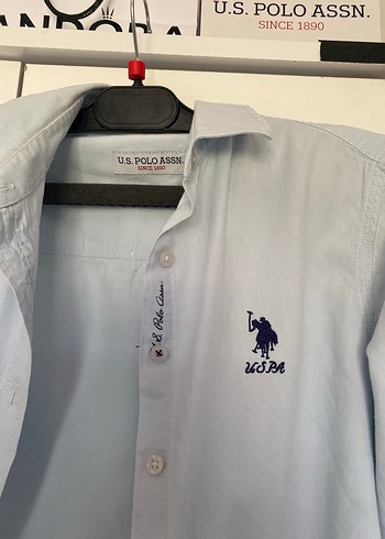 s Beden U.S. Polo Assn. Kadın Mavi Pamuk Gömlek