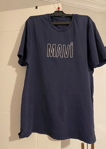 Mavi Baskılı Erkek Tişört