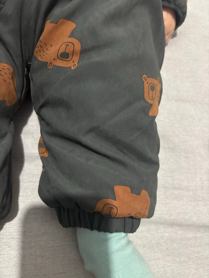 Kahverengi Kürklü Bebek Erkek astronot kar montu - Görsel 3